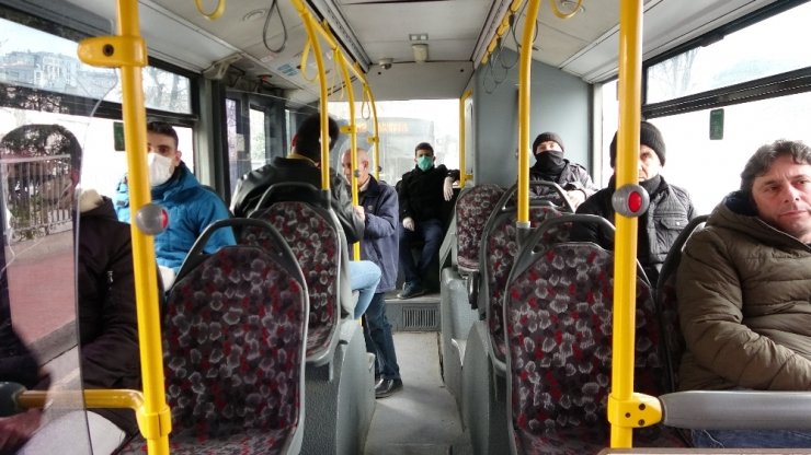 Maske kullanmayanlar otobüslere binemeyecek
