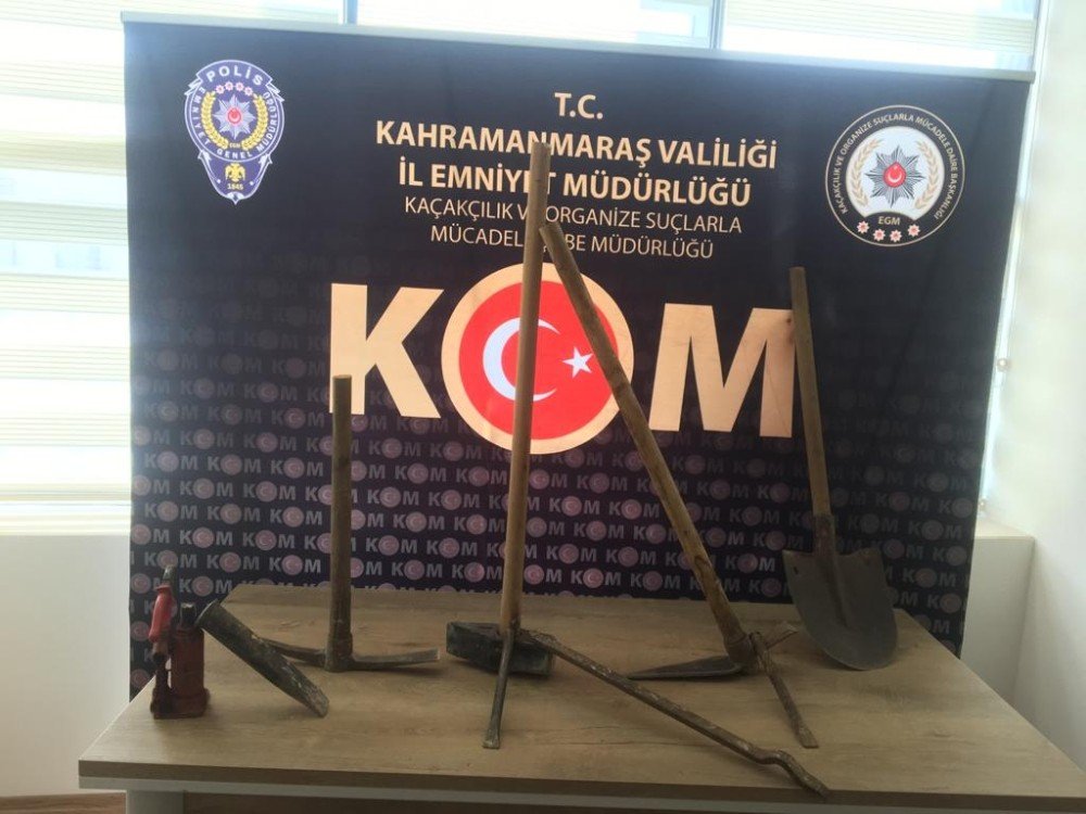 Kahramanmaraş’ta 3 define avcısı yakalandı